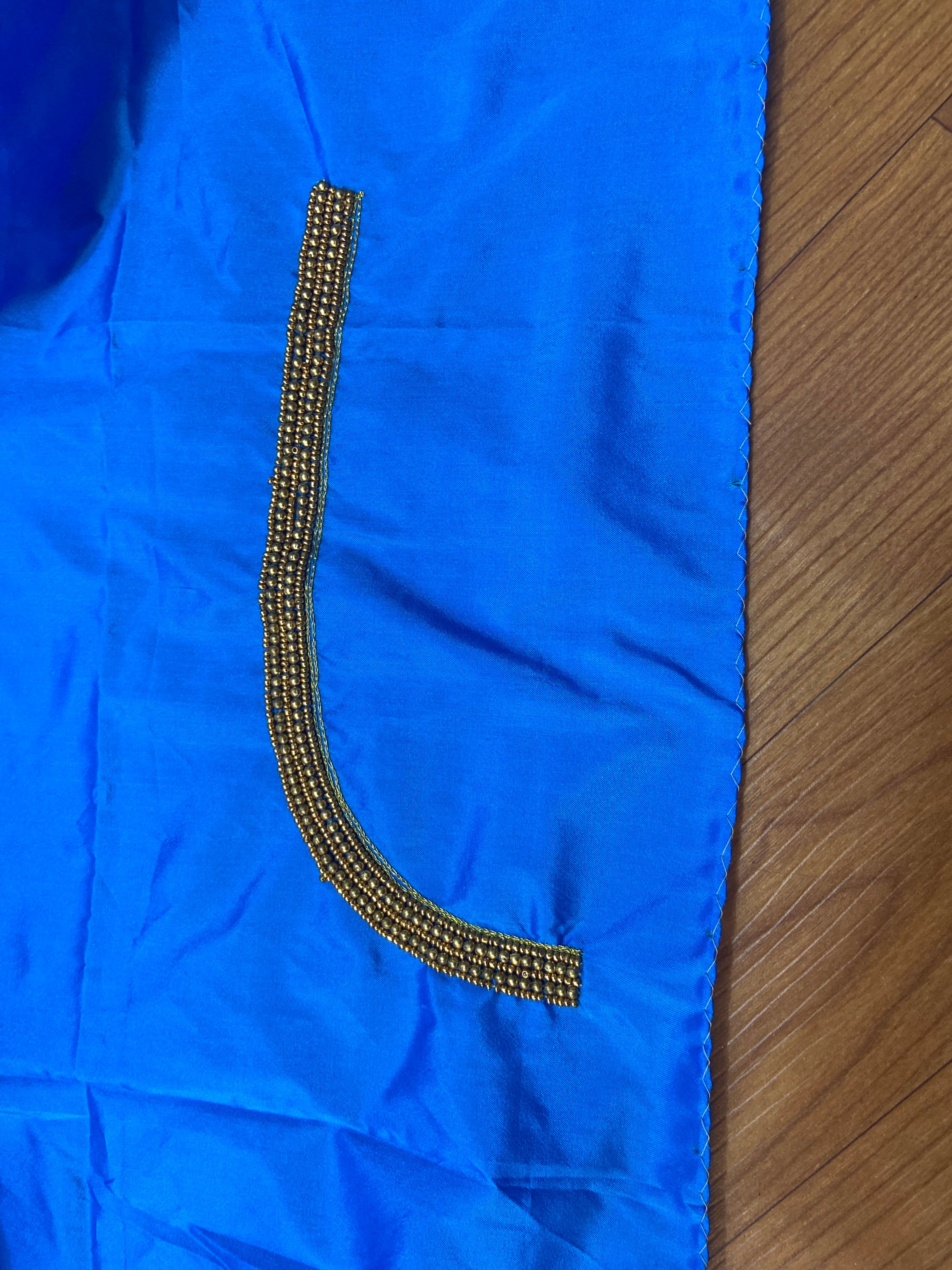 Readymade Aari Work Blouse Bule- E117