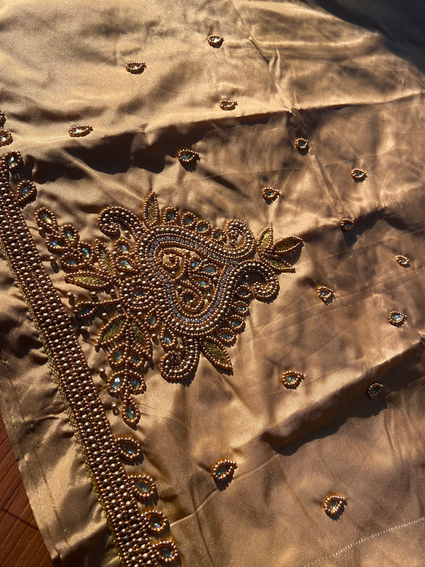 Readymade Aari Work Blouse Cream - E112