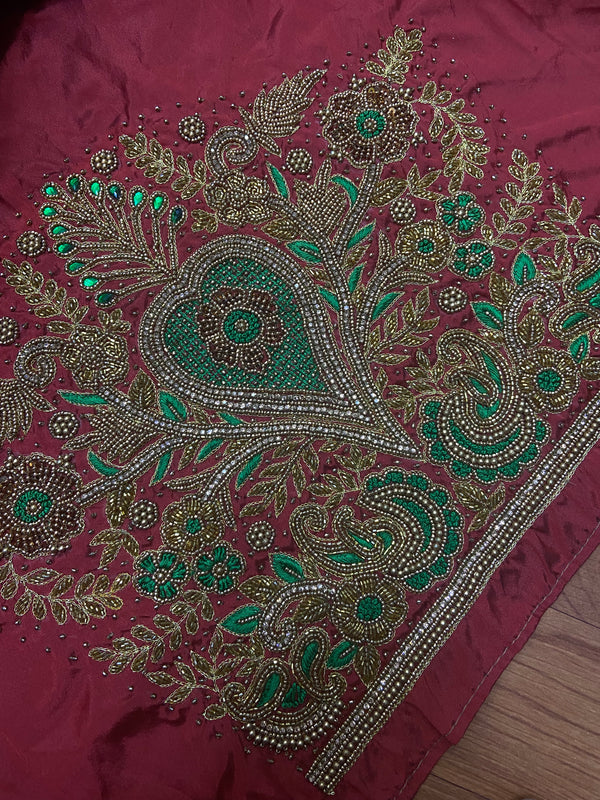 Readymade Aari Work BlouseRed - E122