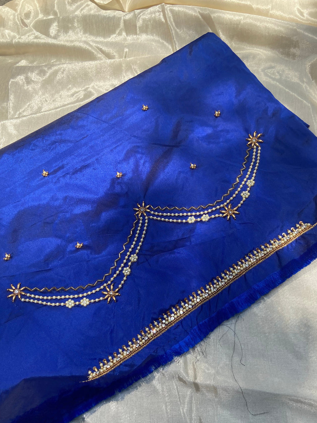 Readymade Aari Work Blouse Blue - E101