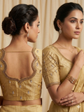 Readymade Aari Work Blouse Cream - E114