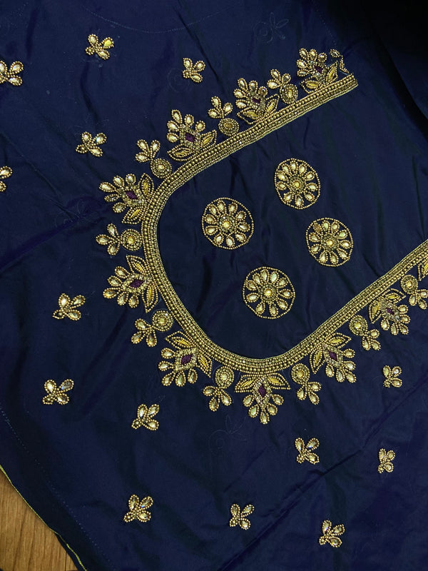 Readymade Aari Work Blouse Blue - E124