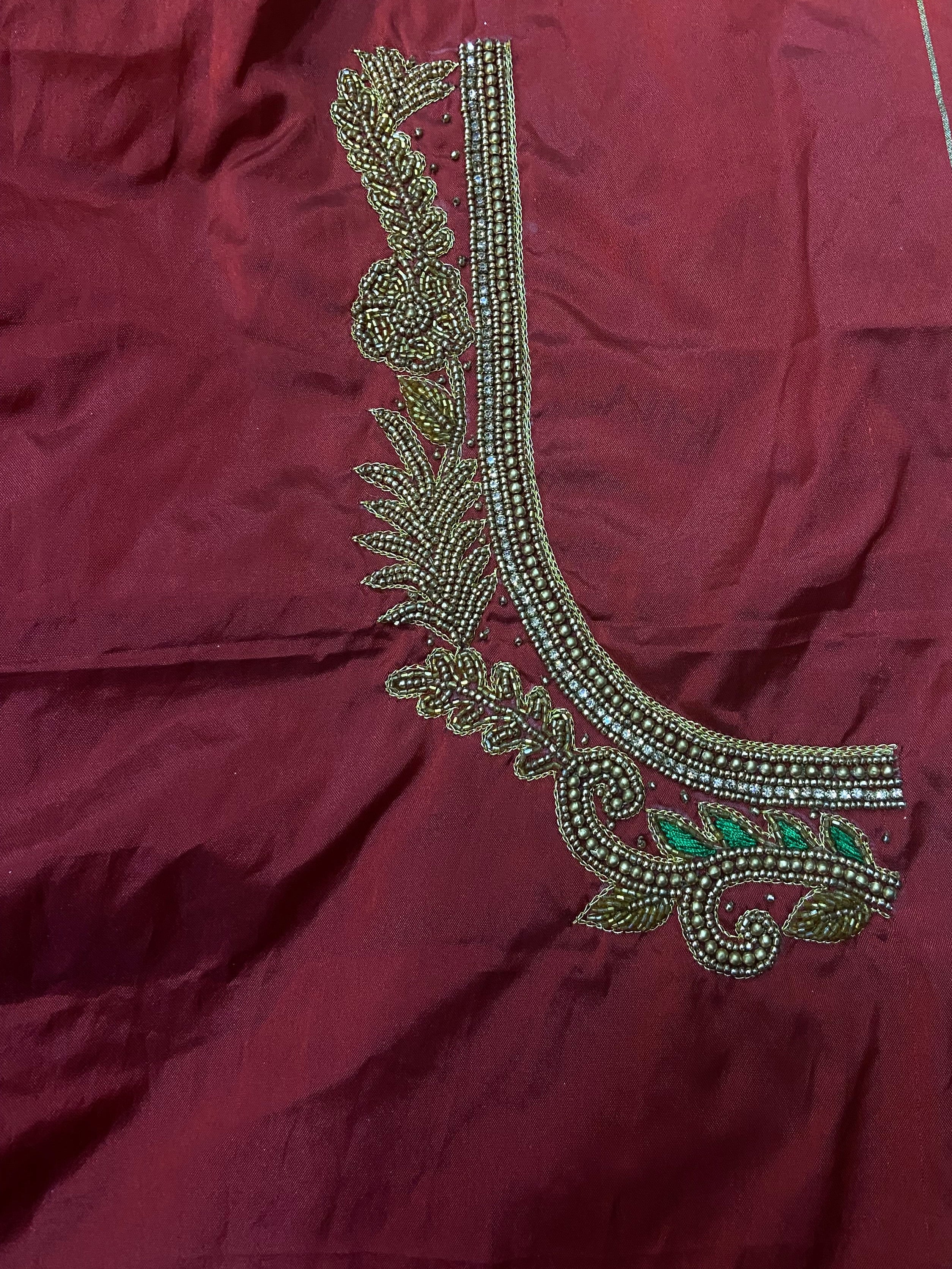 Readymade Aari Work BlouseRed - E122