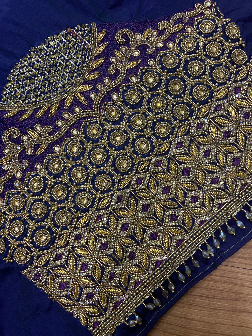 Readymade Aari Work Blouse Blue - E124