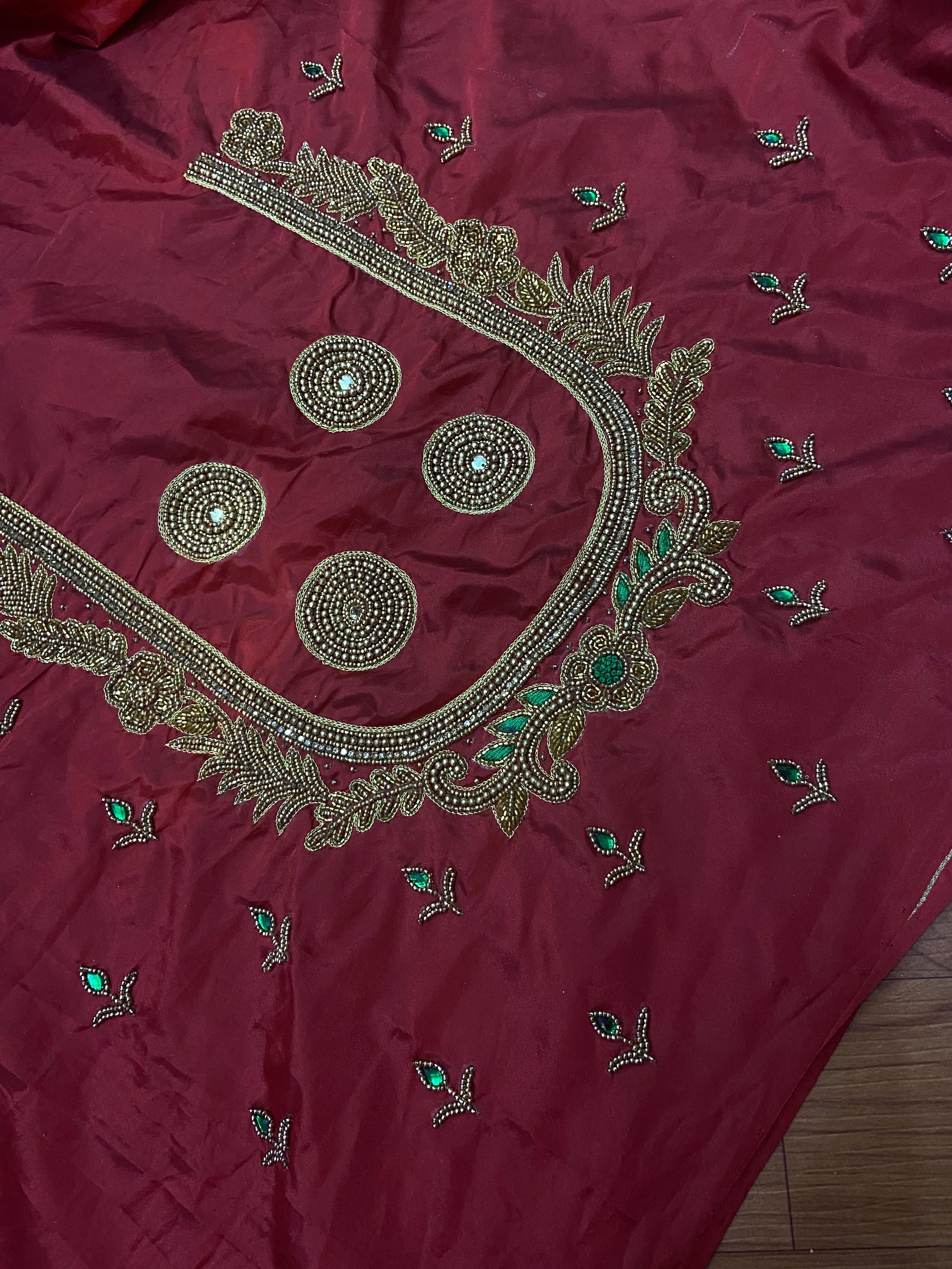 Readymade Aari Work BlouseRed - E122